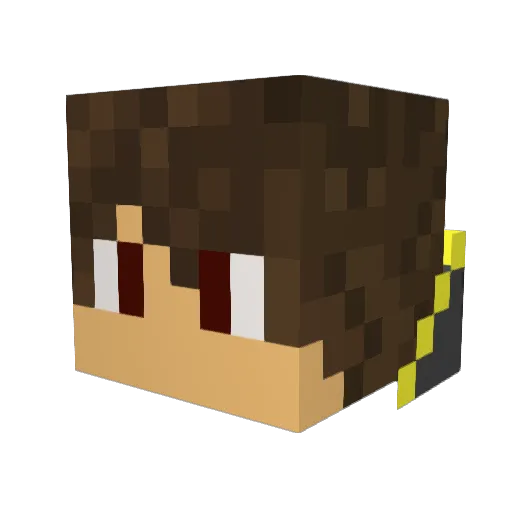 AwooTNT Minecraft avatar head, 3D render