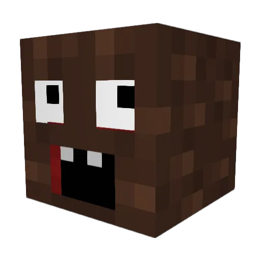 Awooky Minecraft avatar head, 3D render