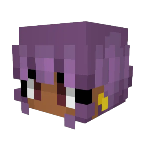 Awooty Minecraft avatar head, 3D render