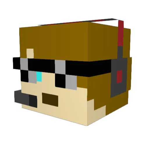 Awp_Asimow Minecraft avatar head, 3D render