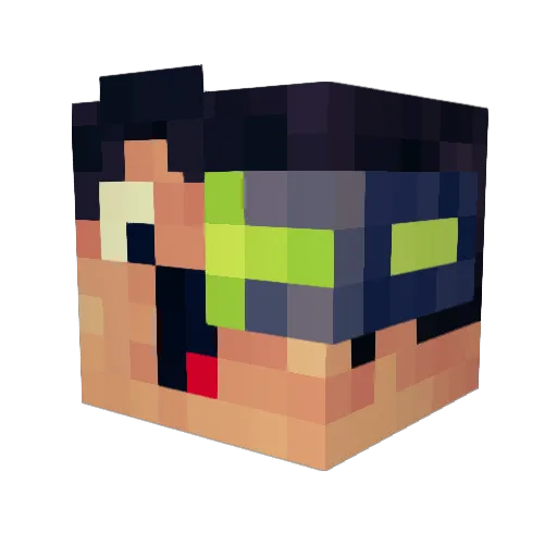 Awphs99 Minecraft avatar head, 3D render