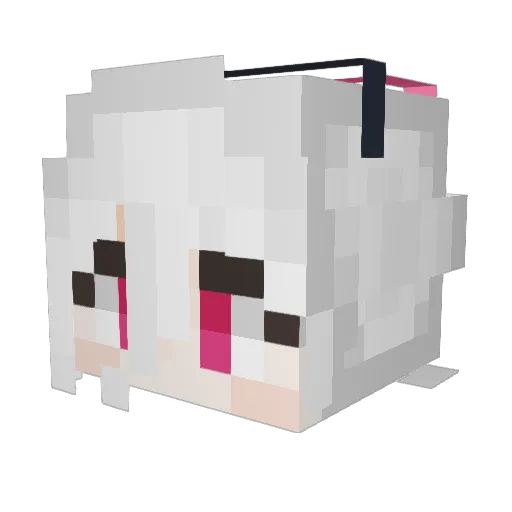 Awquis Minecraft avatar head, 3D render
