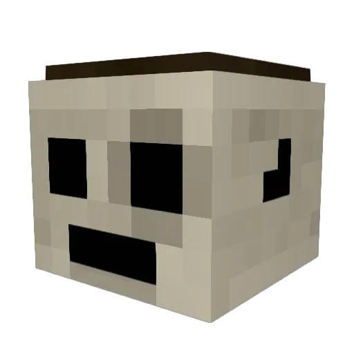 Awsomator Minecraft avatar head, 3D render