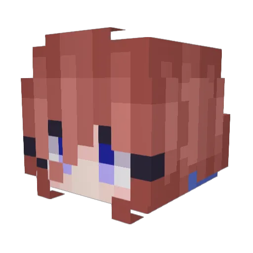 AwsomeANM Minecraft avatar head, 3D render