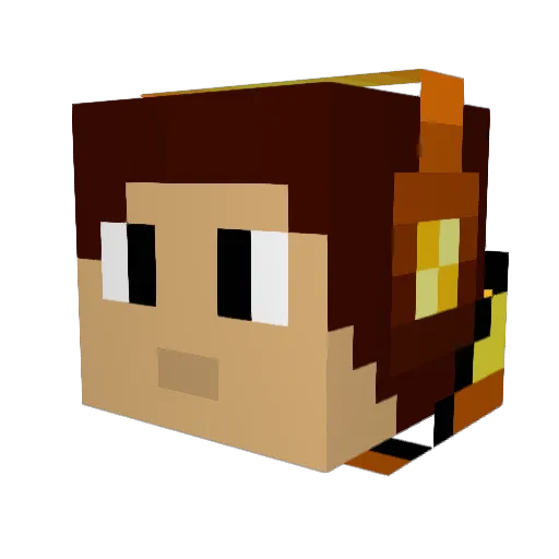 AwsomeAccount Minecraft avatar head, 3D render