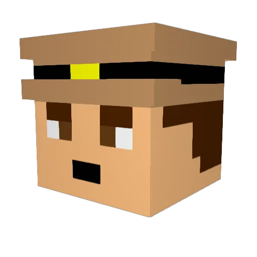 Awsomegamer54 Minecraft avatar head, 3D render