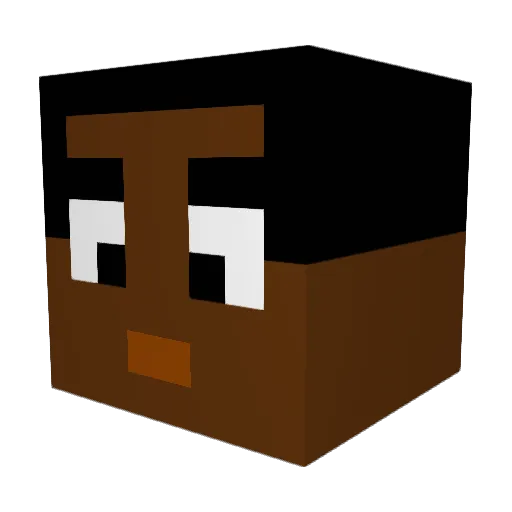 Awsomesouz Minecraft avatar head, 3D render