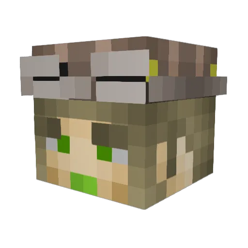 Awsute Minecraft avatar head, 3D render
