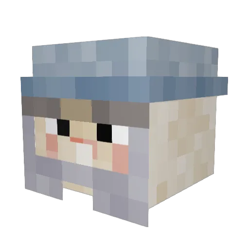 Awtron Minecraft avatar head, 3D render