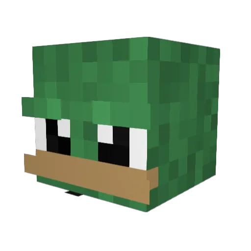 Awtsu_ Minecraft avatar head, 3D render