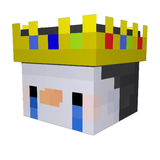 Awukop Minecraft avatar head, 3D render