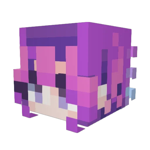 Awumie Minecraft avatar head, 3D render