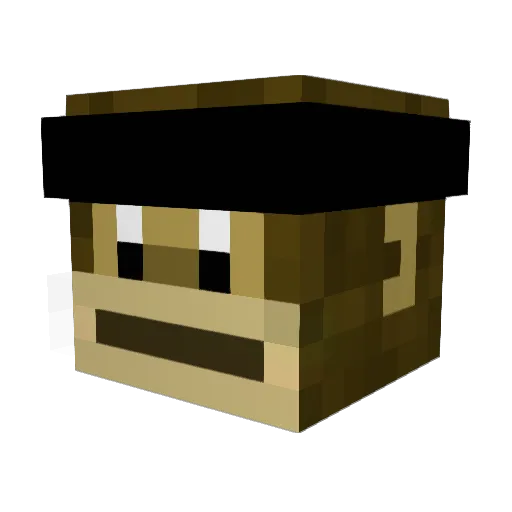 Awuor Minecraft avatar head, 3D render