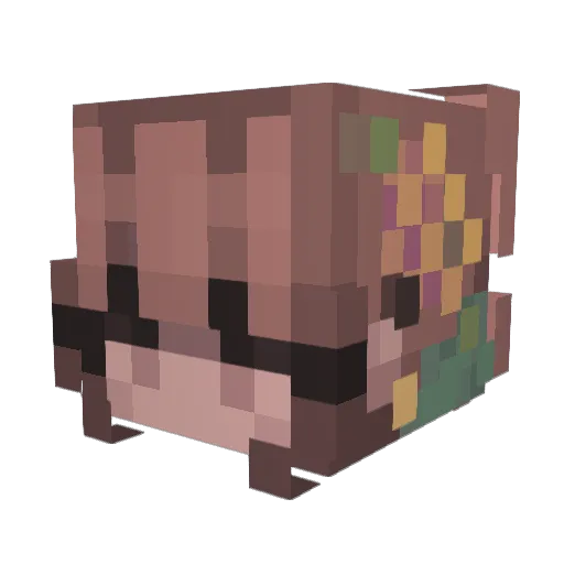 Awveri Minecraft avatar head, 3D render