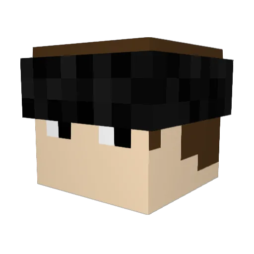 AwwTyy Minecraft avatar head, 3D render