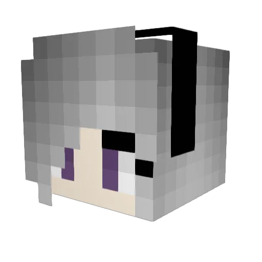 Awway Minecraft avatar head, 3D render