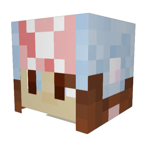 Awwdream Minecraft avatar head, 3D render