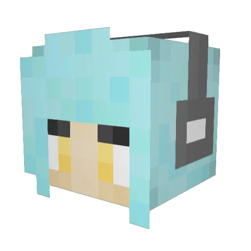 Awwmaple Minecraft avatar head, 3D render