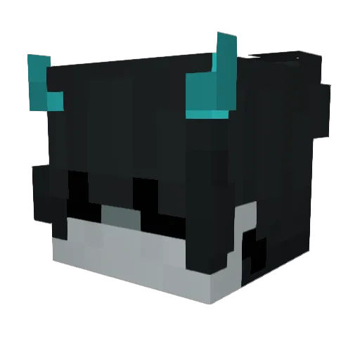Awwnonymous Minecraft avatar head, 3D render