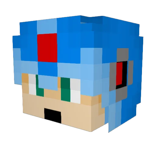 AwwwCrap Minecraft avatar head, 3D render