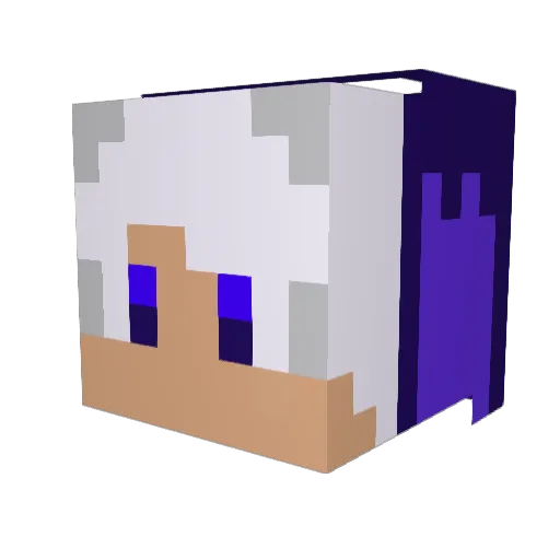 Awysm Minecraft avatar head, 3D render
