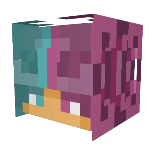 Ax0d2162 Minecraft avatar head, 3D render