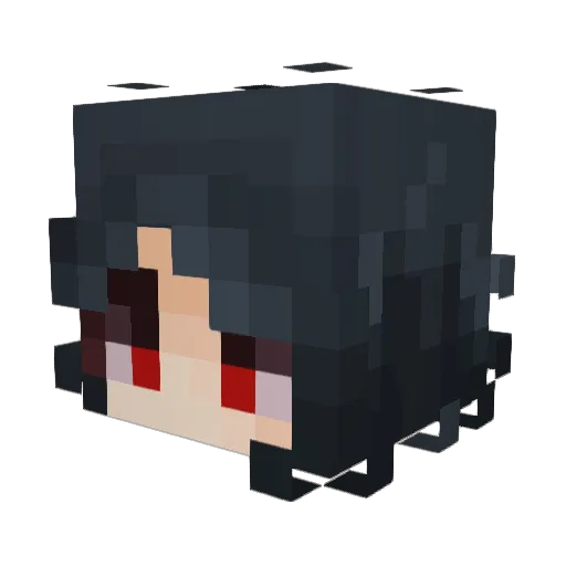 Ax0lo Minecraft avatar head, 3D render