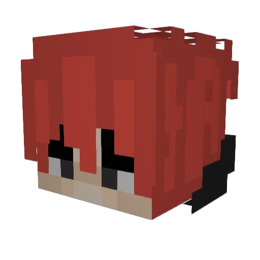 Ax0v Minecraft avatar head, 3D render