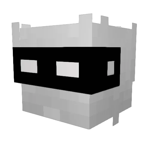 Ax1x Minecraft avatar head, 3D render