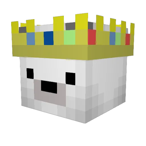 Ax4x Minecraft avatar head, 3D render