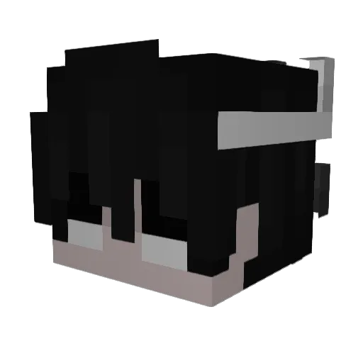 AxAngel Minecraft avatar head, 3D render