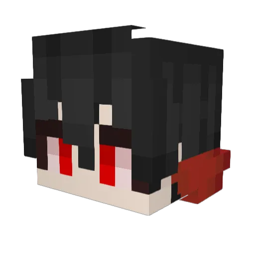 AxCrowned Minecraft avatar head, 3D render