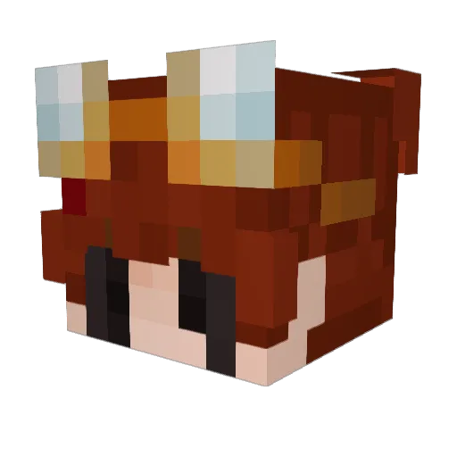 AxElta013 Minecraft avatar head, 3D render