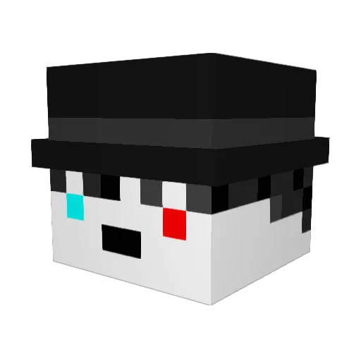 AxLLLLLL Minecraft avatar head, 3D render