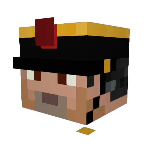 AxOu_390 Minecraft avatar head, 3D render
