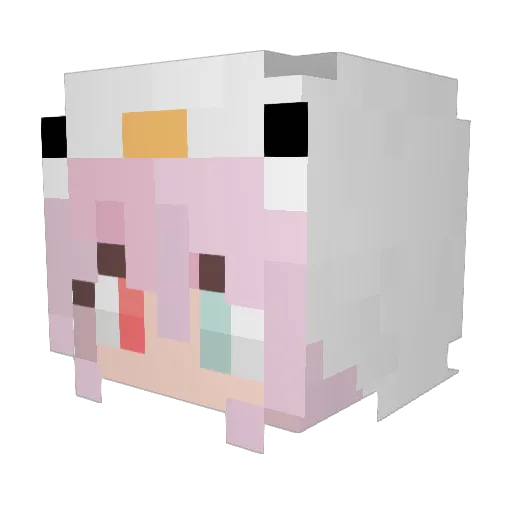 AxPonta Minecraft avatar head, 3D render