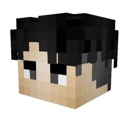 AxSo0 Minecraft avatar head, 3D render