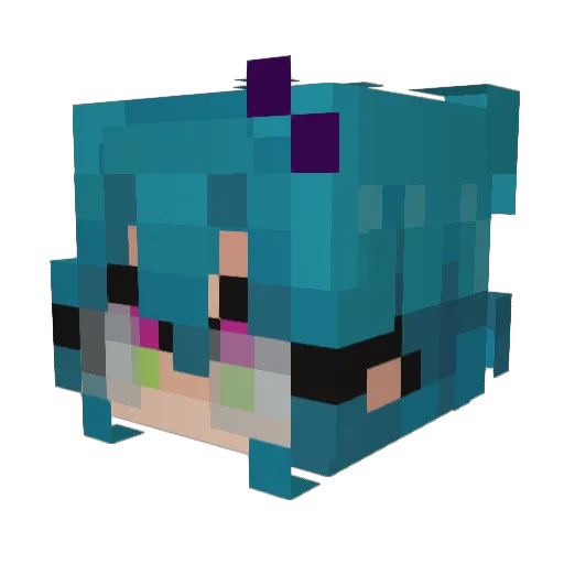 AxTheSpi_Cat_Gen Minecraft avatar head, 3D render