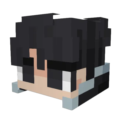 Ax_Dev Minecraft avatar head, 3D render