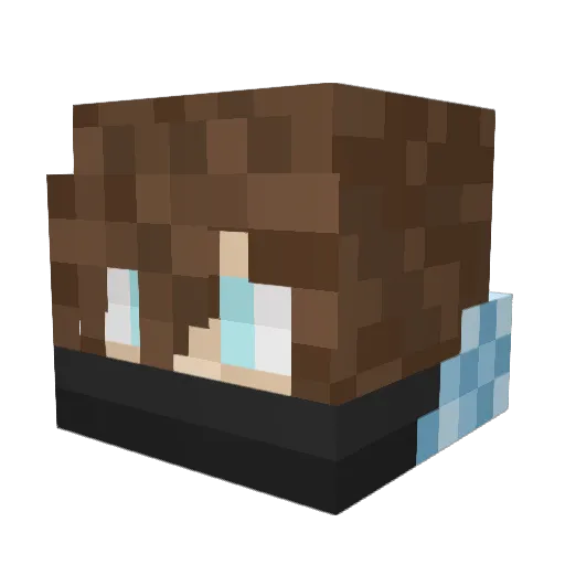 Ax_YT Minecraft avatar head, 3D render