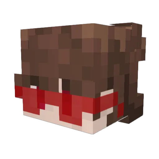 Axalot1k Minecraft avatar head, 3D render