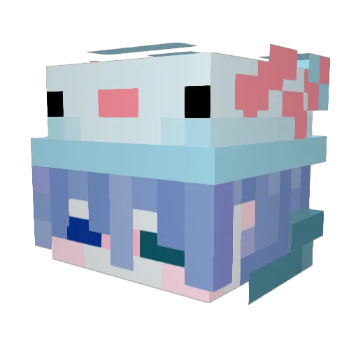 Axaloth Minecraft avatar head, 3D render