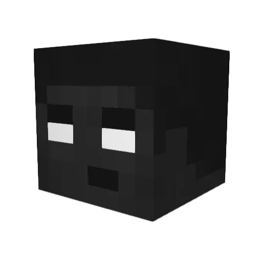 Axanonimus Minecraft avatar head, 3D render