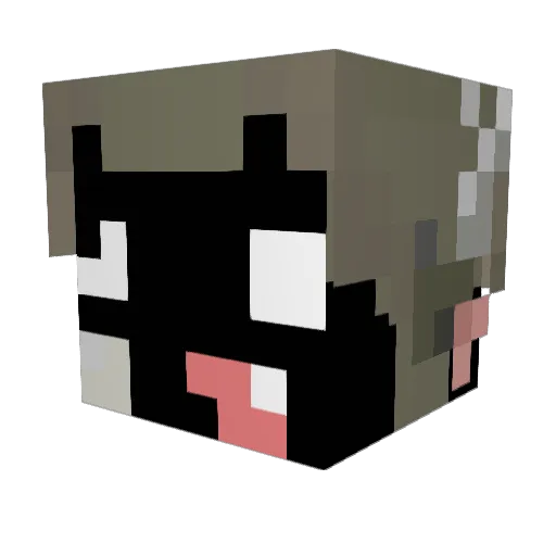 Axc4libur Minecraft avatar head, 3D render