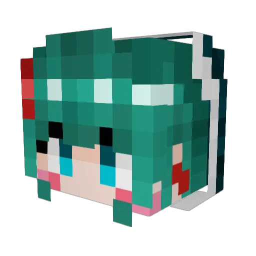 AxcerG Minecraft avatar head, 3D render