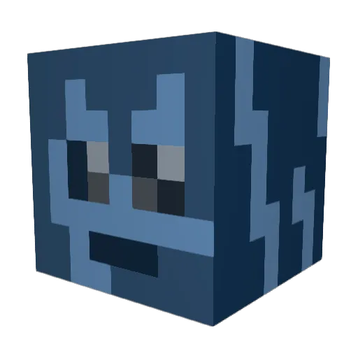 AxczMC Minecraft avatar head, 3D render