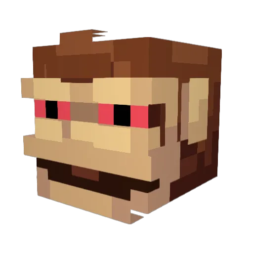 Axdrej Minecraft avatar head, 3D render