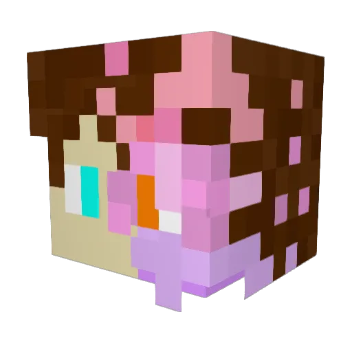 AxeLicorne Minecraft avatar head, 3D render