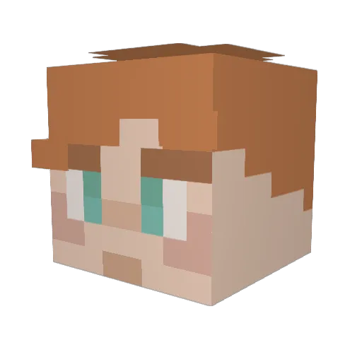 AxeOWar Minecraft avatar head, 3D render