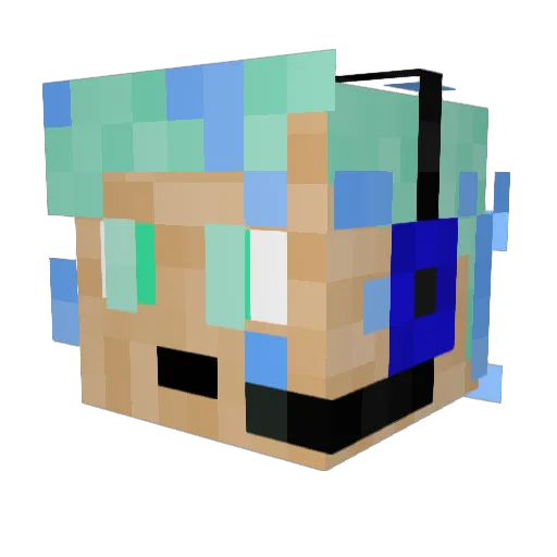 AxeZie Minecraft avatar head, 3D render